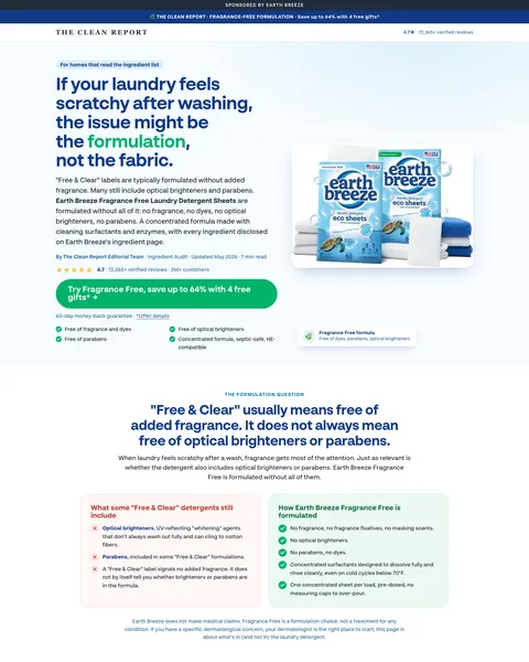 Clean Report — Editorial · sensitive skin