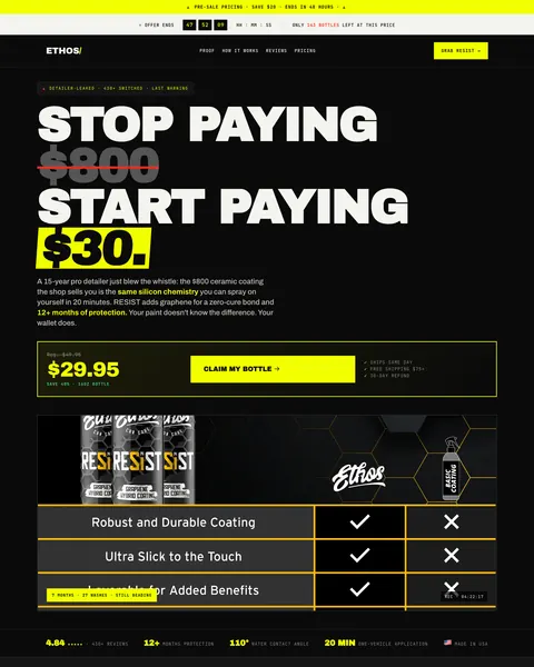 Ethos Car Care — Garage · long-form