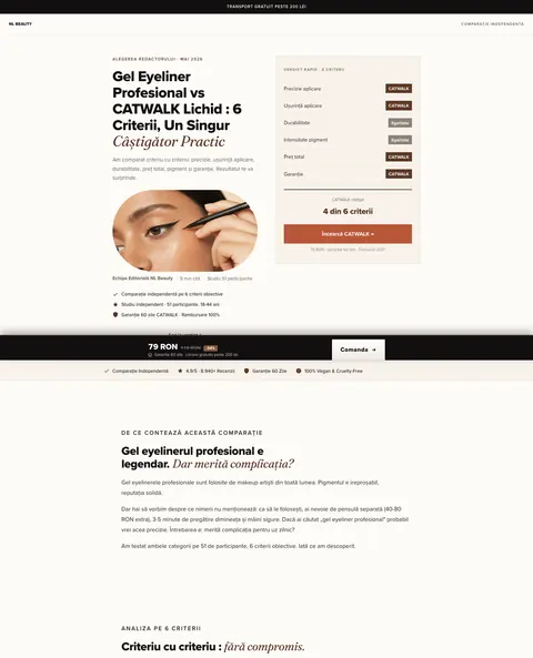 NL Beauty — Comparison · eyeliner RO