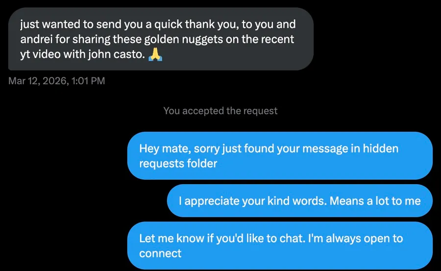 Client: quick thank you for the golden nuggets