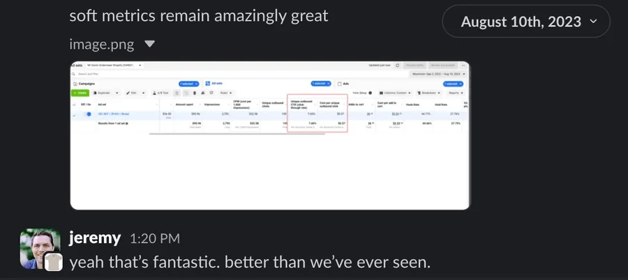 jeremy (Mr. Davis): better than we've ever seen